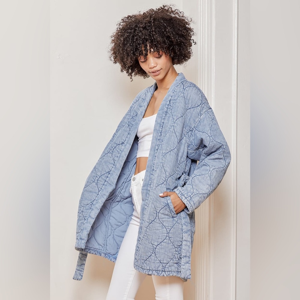 Blank NYC quilted denim jacket